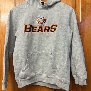 NFL Chicago Bears Gray and Orange Hoodie